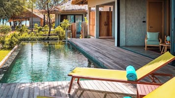 Villa - 2 sovrum - mot vattnet (Pool) | Utsikt mot havet/stranden