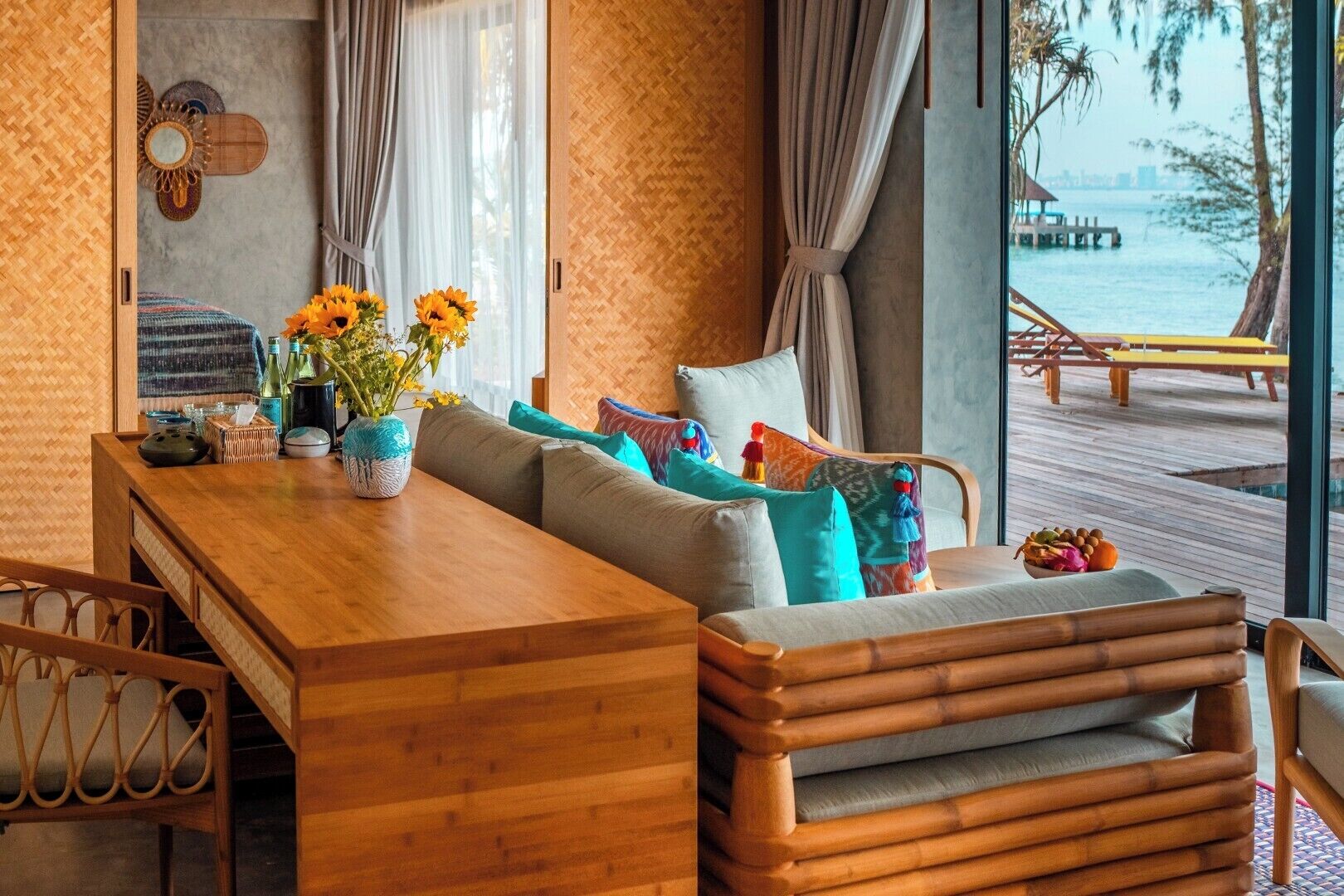 Two Bedroom Beachfront Pool Villa | Free minibar items, in-room safe, individually decorated