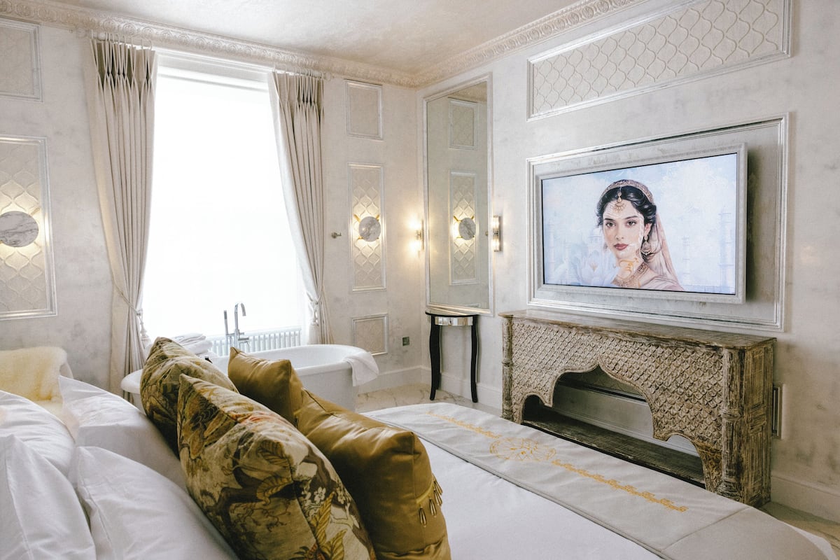 Egyptian cotton sheets, premium bedding, memory-foam beds, free minibar