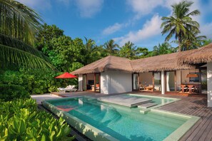 Villa, 2 Bedrooms, Beachfront | Free minibar items, in-room safe, desk, laptop workspace - Noku Maldives, Vignette Collection by IHG (Kudafunafaru)