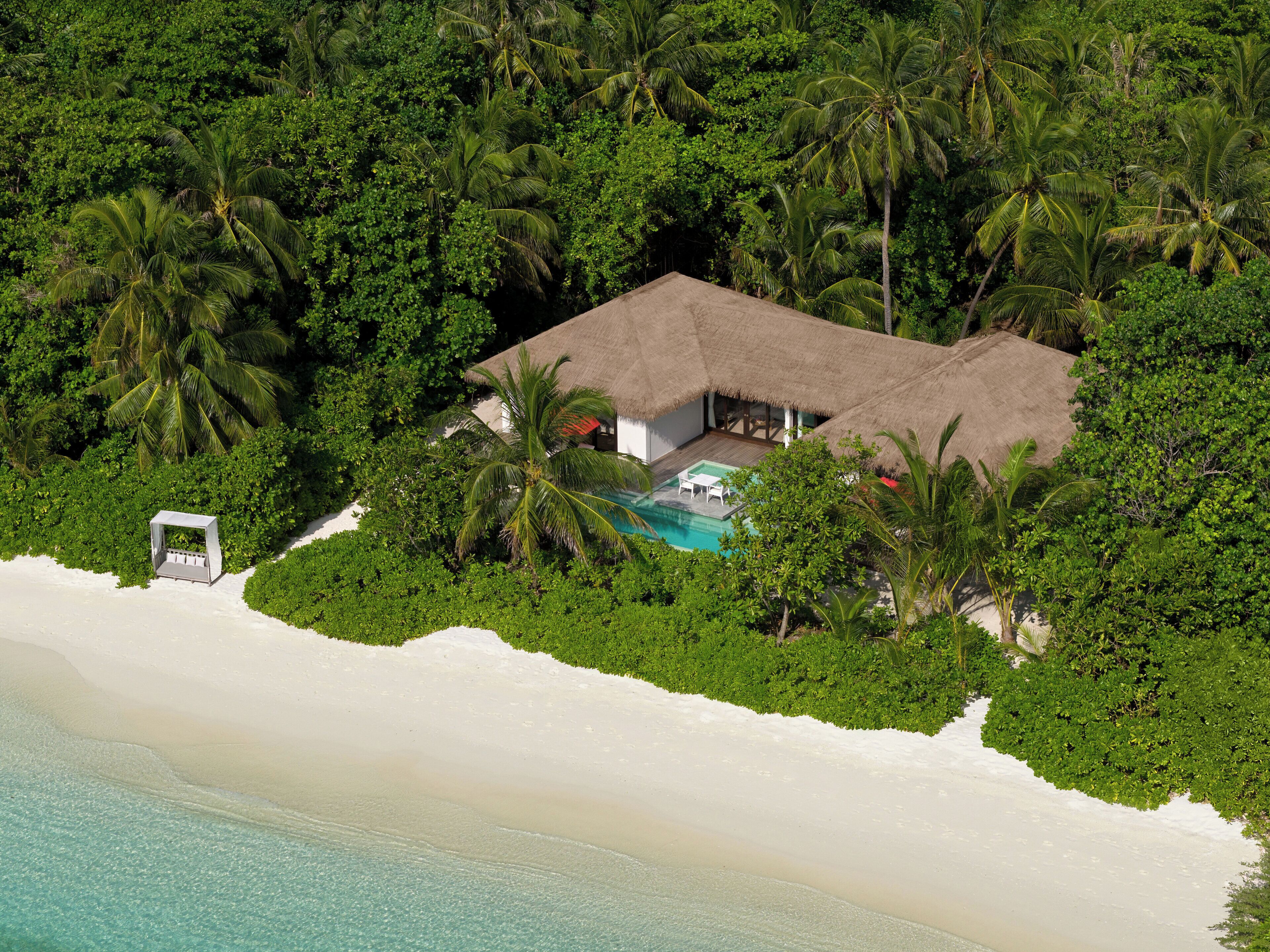 Villa, 2 Bedrooms, Beachfront | Free minibar items, in-room safe, desk, laptop workspace