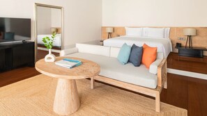 Free minibar items, in-room safe, desk, laptop workspace - Noku Maldives, Vignette Collection by IHG (Kudafunafaru)