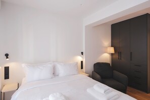 Penthouse (75 sqm) with Panoramic Acropolis View | 1 slaapkamer, lakens van Egyptisch katoen, luxe beddengoed