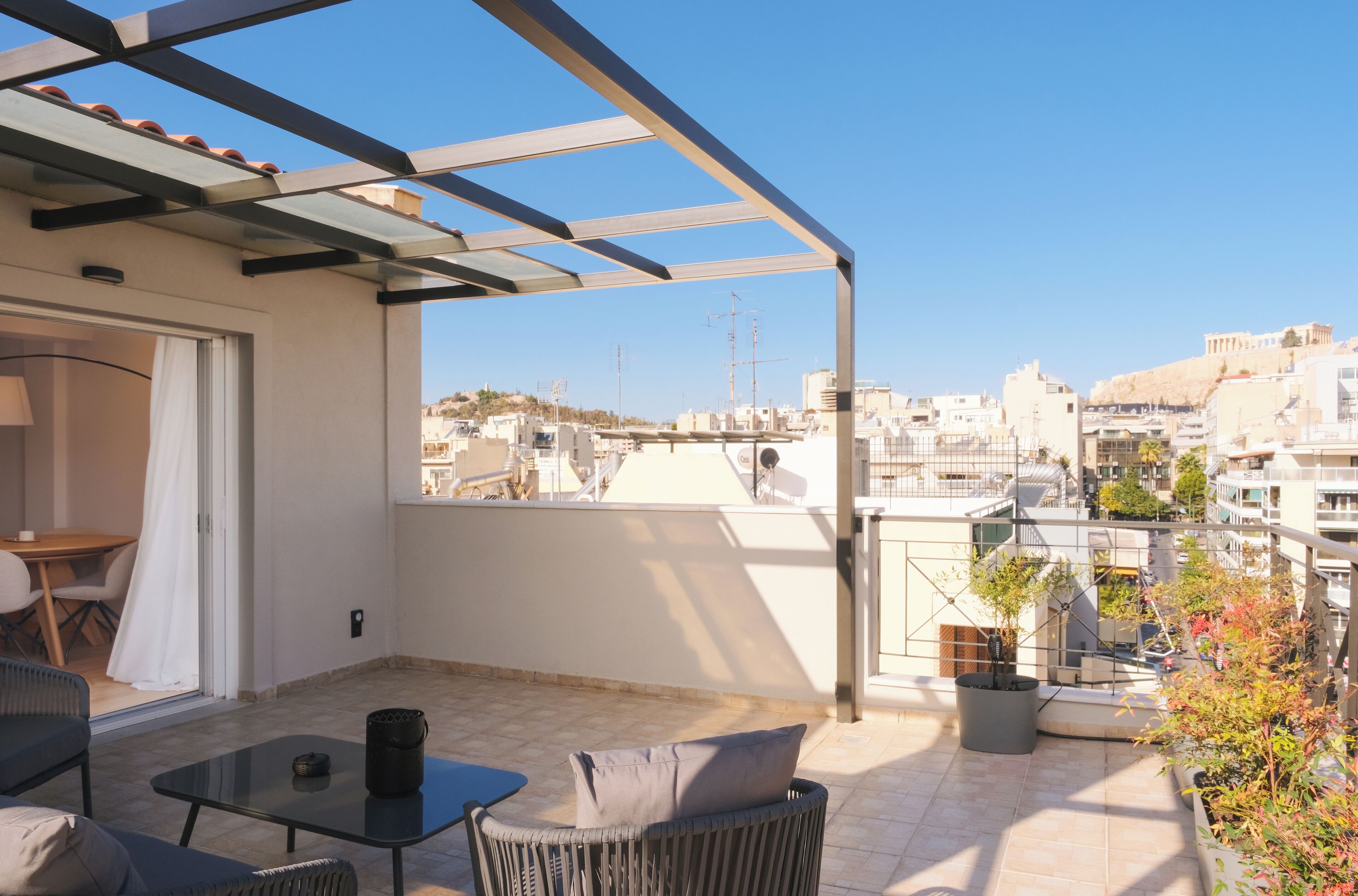 Penthouse (75 sqm) with Panoramic Acropolis View | Hiên