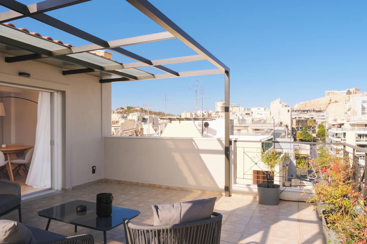 Penthouse (75 sqm) with Panoramic Acropolis View | Hiên