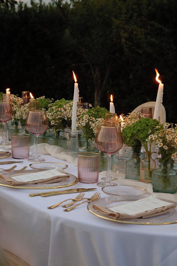 Außenbereich für Bankette