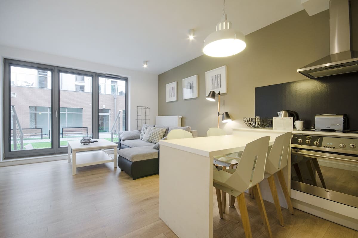 Klassiek appartement | 1 slaapkamer, hypoallergeen beddengoed, individueel gedecoreerd