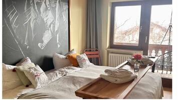 Comfort-Doppel- oder -Zweibettzimmer, Balkon, Bergblick | Kostenloses WLAN