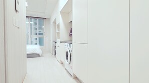 Desk, laptop workspace, soundproofing, free WiFi