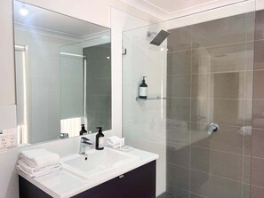 Hair dryer, towels