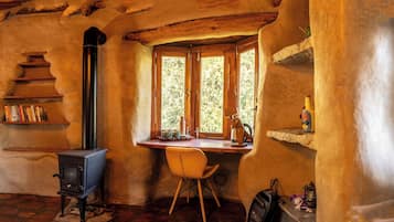 Gaadi Ghar - Artistic Earthen Home near Stream w/ Mountain View | Individually decorated, individually furnished, blackout drapes
