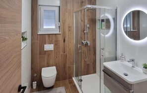 Shower, hair dryer