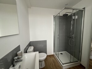 Shower, hair dryer, towels - L'Ecrin Naturel - Studio 2p Montreuil-sur-Mer (Ecuires)