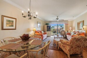 TV, offices - Ocean View Condo Steps from Beach (St. Augustine)