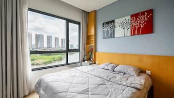 Family Apartment, Balcony, City View | 2 bedrooms, in-room safe, desk, laptop workspace
