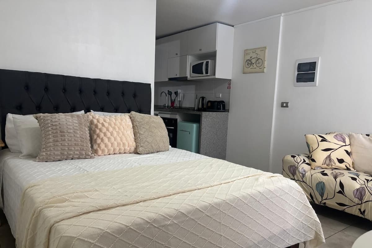 Amelia Studio | 1 bedroom, down comforters, iron/ironing board, WiFi (free)