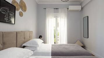 Apartamento família, vista para a cidade | 2 quartos, roupas de cama de algodão egípcio, roupas de cama premium