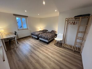 3 bedrooms, iron/ironing board, travel cot, WiFi