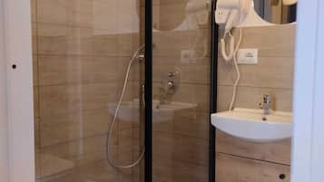 Classic Duplex, Balcony, City View | Bathroom | Shower, hair dryer, towels, soap