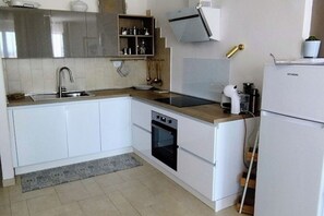 Fridge, oven, stovetop, dishwasher