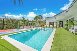 A heated pool