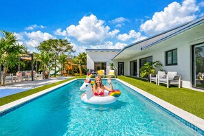 A heated pool