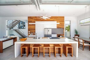 Villa, Multiple Beds, Pool Access, Ocean View (Beach Villa 5) | Private kitchen | Coffee/tea maker - Beachside Villa, Amazing Views, Hotel Amenities v5 (Providenciales)