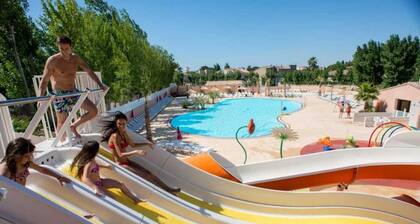 ZEcamping 4* 1km plage espace aquatique mobil-home clim 36m2