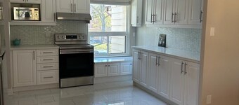 Private home with large bedroom and spacious common areas with patio.