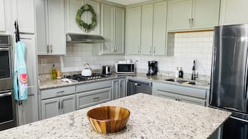 Microwave, oven, stovetop, dishwasher