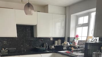 Microwave, oven, stovetop, electric kettle