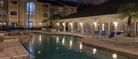 Outdoor pool, a heated pool