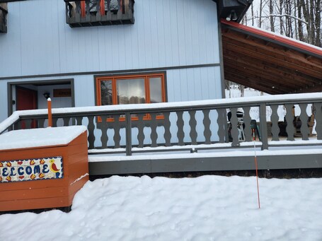 Exterior detail. Peaceful Updated Chalet across street from Ski Brule --Right Side