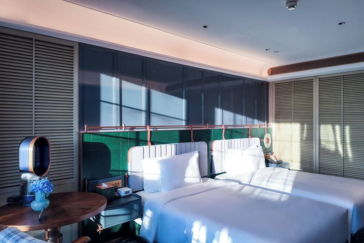 Premium Room, 2 Double Beds, Balcony, City View | Premium bedding, down duvets, minibar, in-room safe