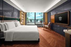 Literie de qualité supérieure, couette en duvet d'oie, minibar