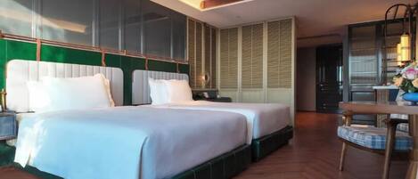 Ropa de cama de alta calidad, edredón y minibar