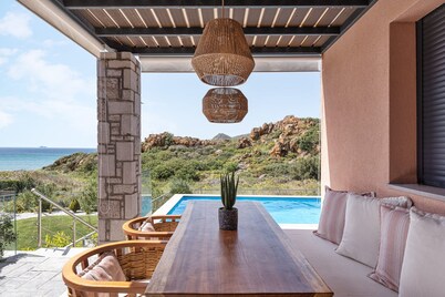 Magnificent Lemnos Villa | Villa Lemnos Nocturne | Private Swimming Pool |.