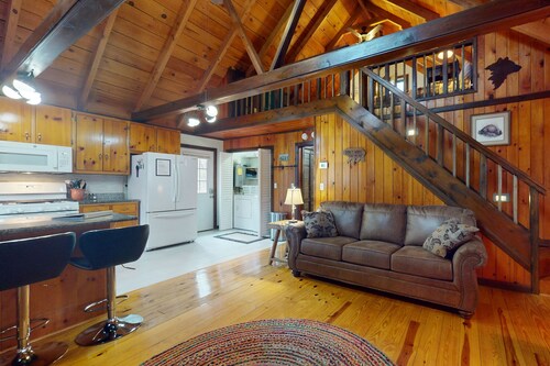 Rustic Blue Ridge Cabin with Porch, Central AC and Gas Fireplace