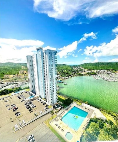 Amazing Waterfront View 2-bedroom Luxury Condo in Beautiful Farjado, Puerto Rico