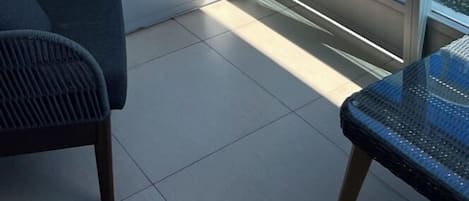 Junior Suite, 1 King Bed with Sofa bed, Partial Ocean View, Beachfront | Terrace/patio