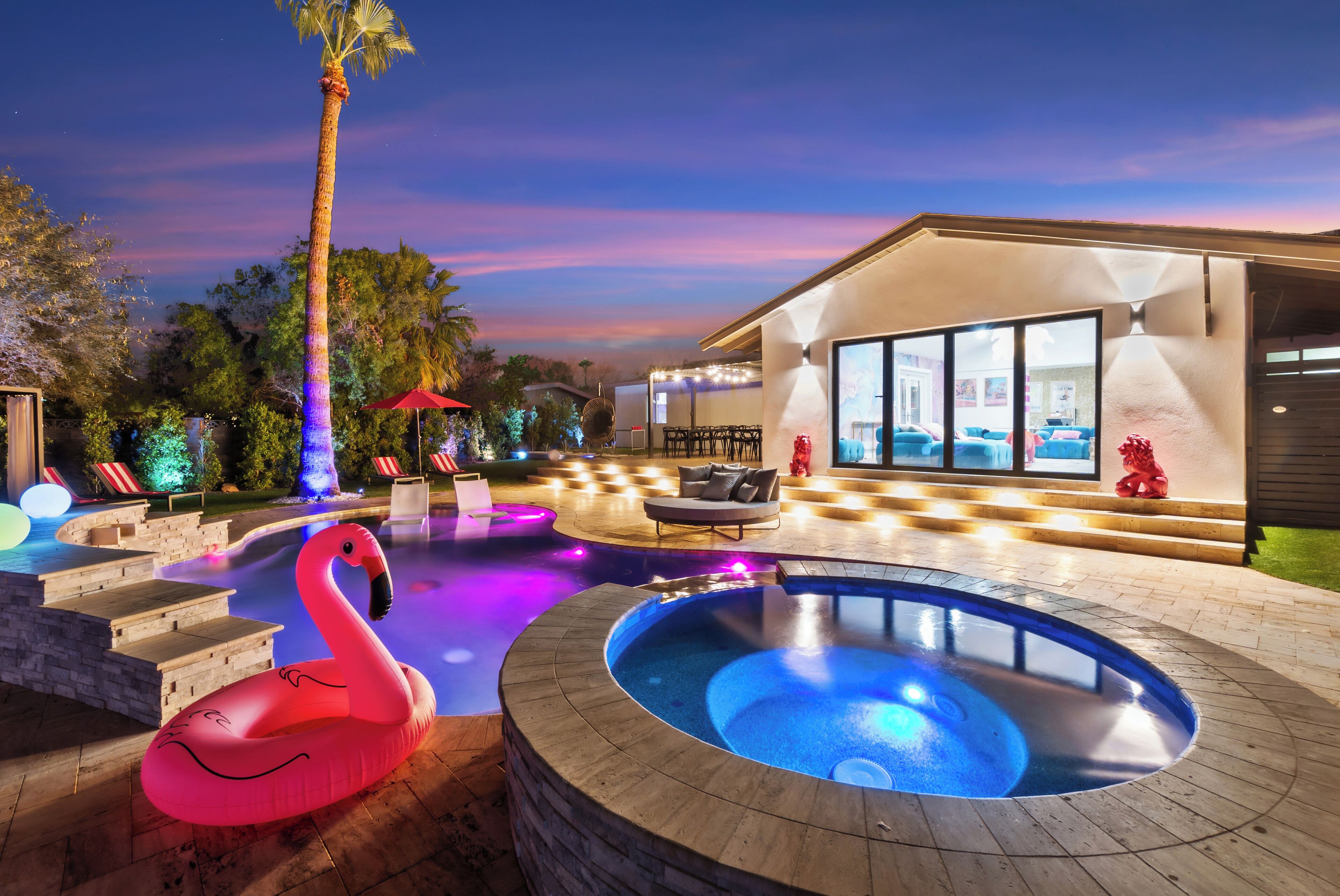 Outdoor pool, a heated pool