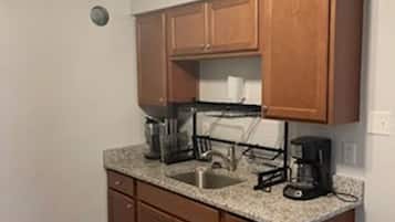 Fridge, microwave, toaster