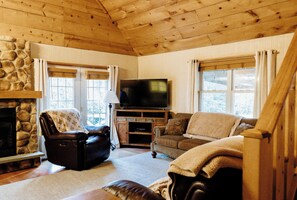 TV connectée, cheminée