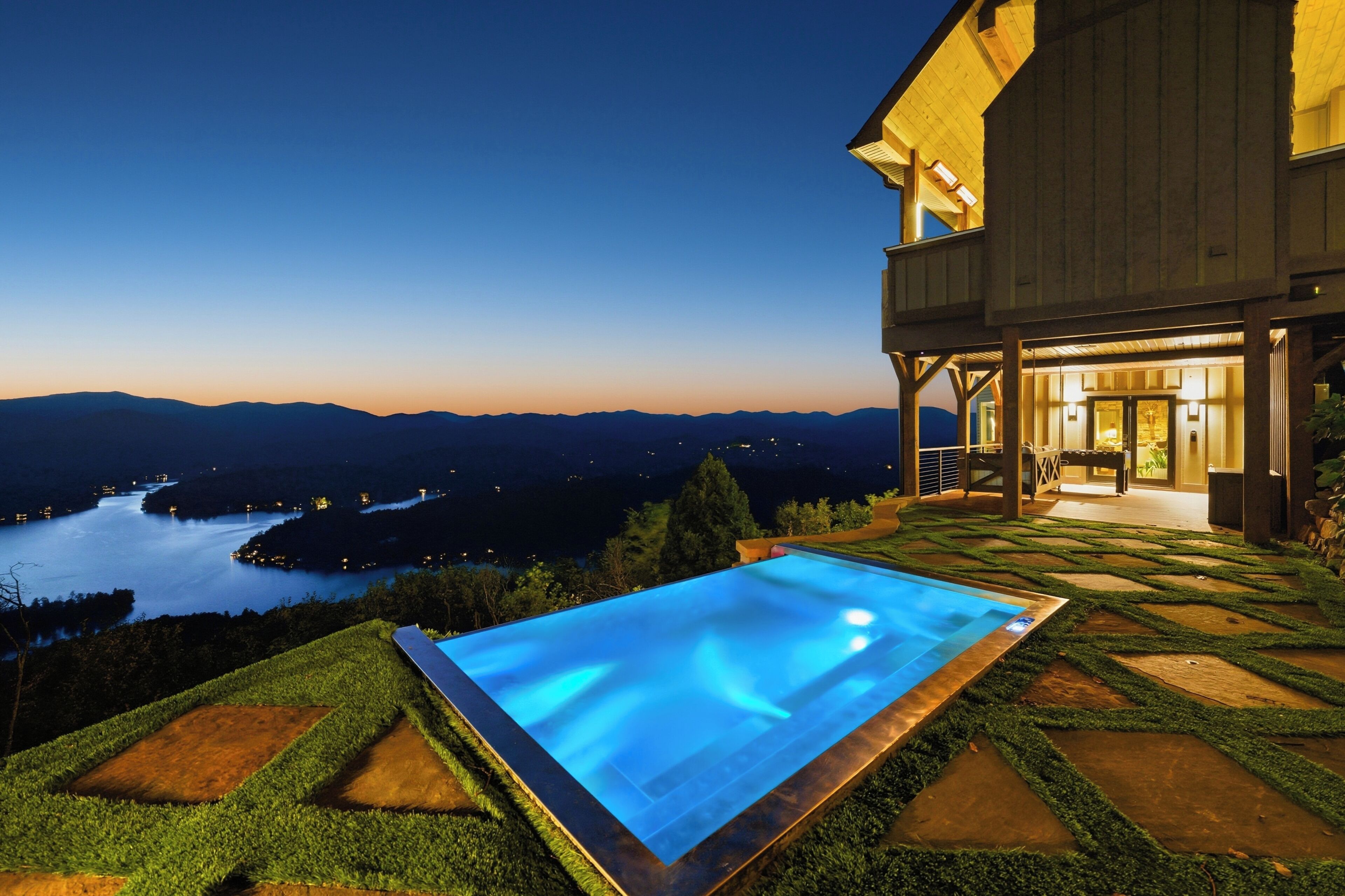 A heated pool