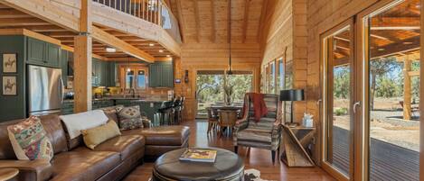Smart TV, fireplace, ping pong