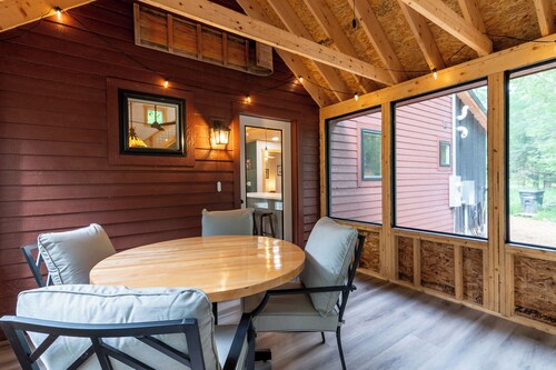 Newly built custom home nestled on the edge of the Bigelow Preserve