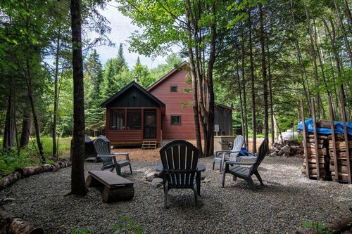 Newly built custom home nestled on the edge of the Bigelow Preserve