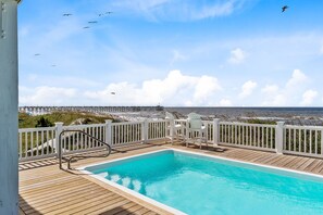 Pool - 6BR Oceanfront Sanctuary: Pool, Elevator, Near Pier & More (Oak Island)