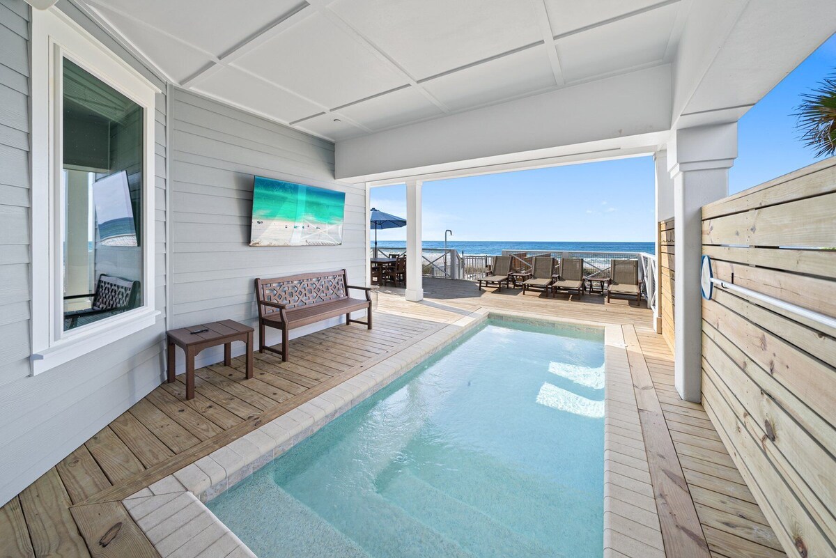 Available 7/9-7/18, Luxury, Gulf Front Oasis with Private Pool | Steps From Pier Park