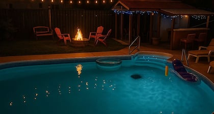 Quiet Getaway with pool and full of amenity backyard!